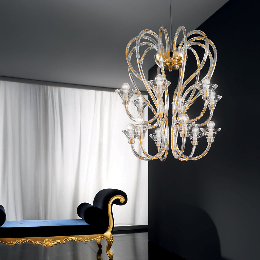 DAMA Trasparente Oro lucido 24 carati Dama 6+6L