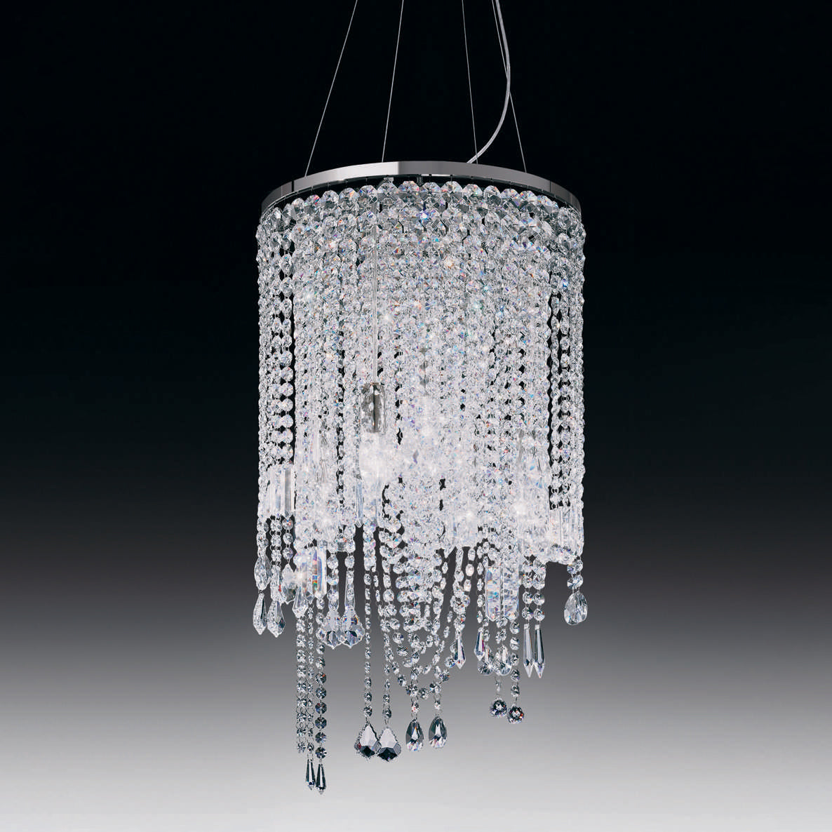 GLICINE Trasparente Nickel lucido Glicine Ø 40 cm - H 70 cm