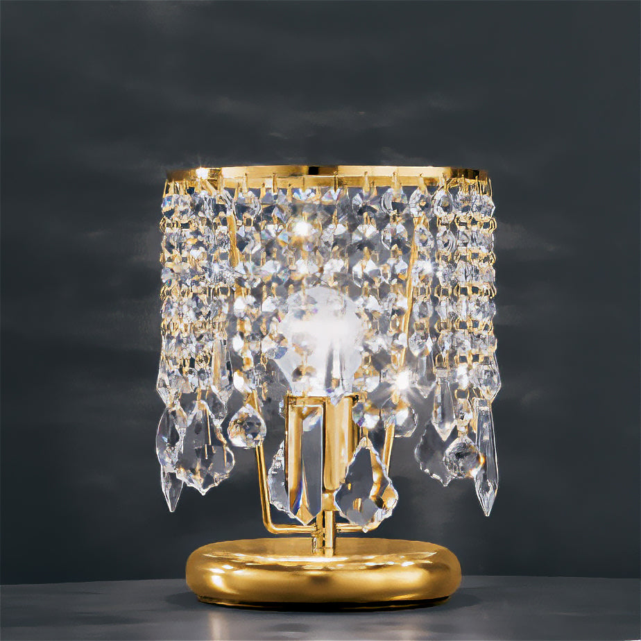 GLICINE tavolo Trasparente Oro lucido 24 carati Glicine Tavolo Ø 19 cm - H 23 cm