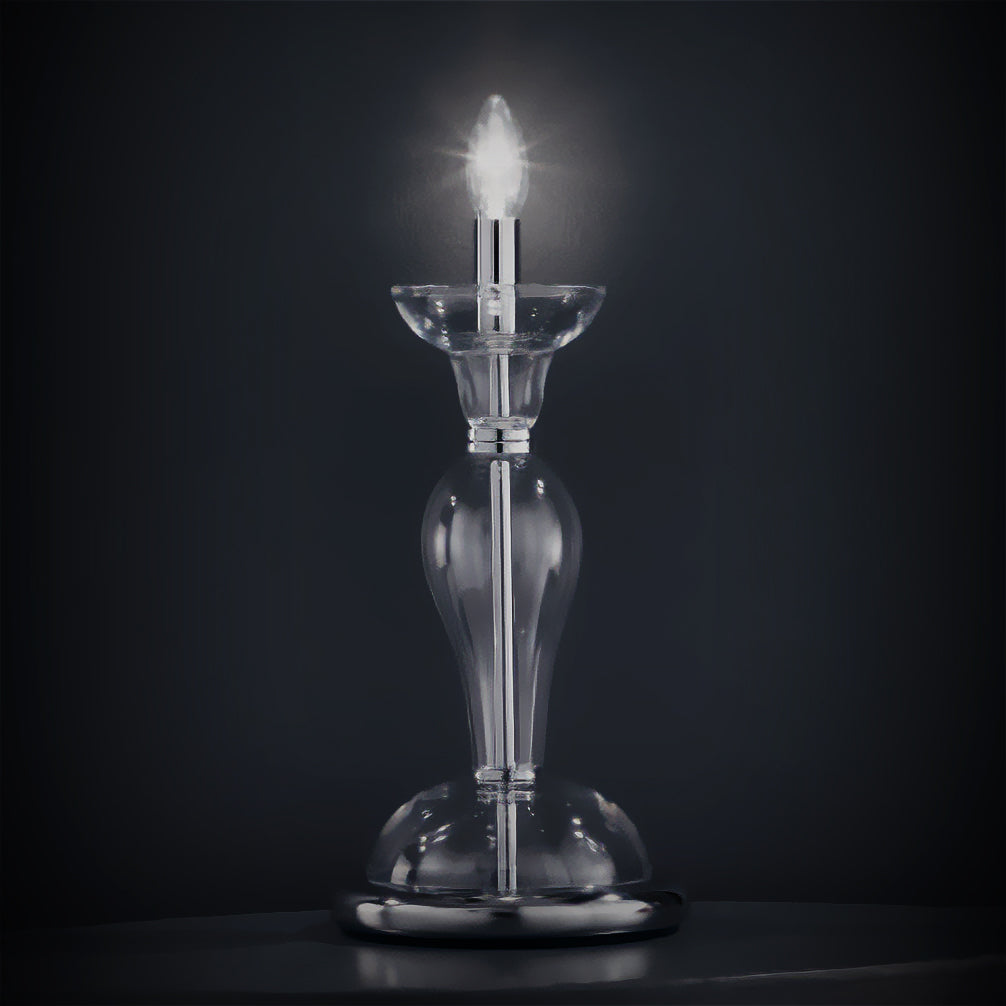 PALAZZO tavolo Trasparente Nickel lucido Palazzo Tavolo 1L