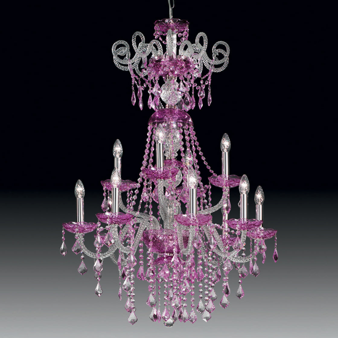 EMMA Trasparente + Lilla Nickel lucido Emma 8+4L