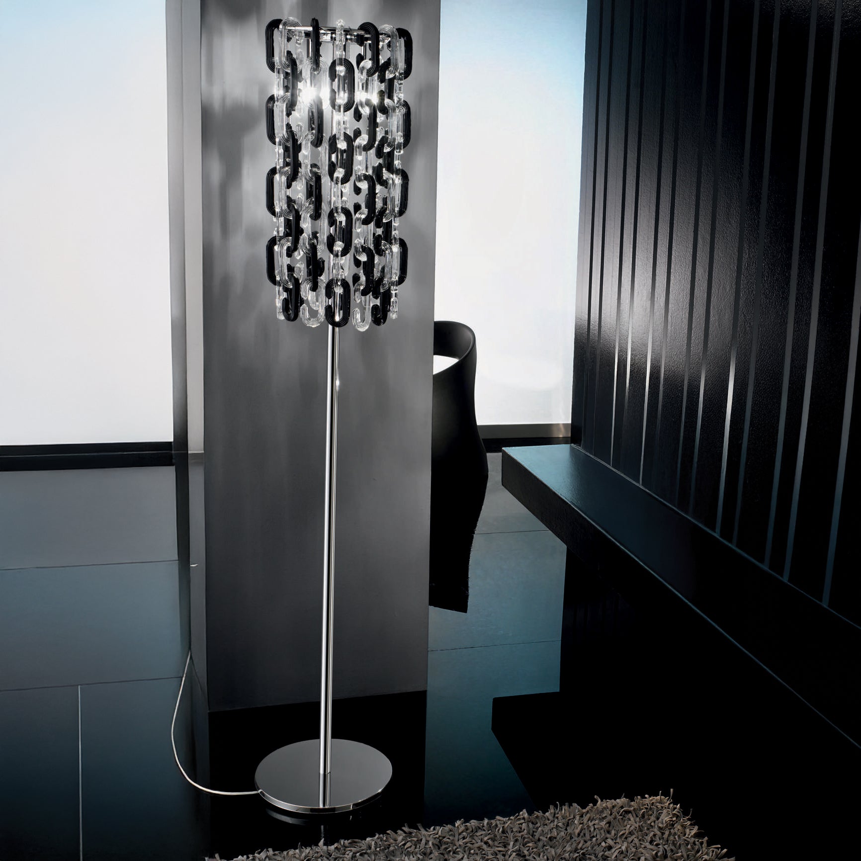 AMARANTO piantana Multicolore Nickel lucido Amaranto Piantana Ø 30 cm - H 160 cm