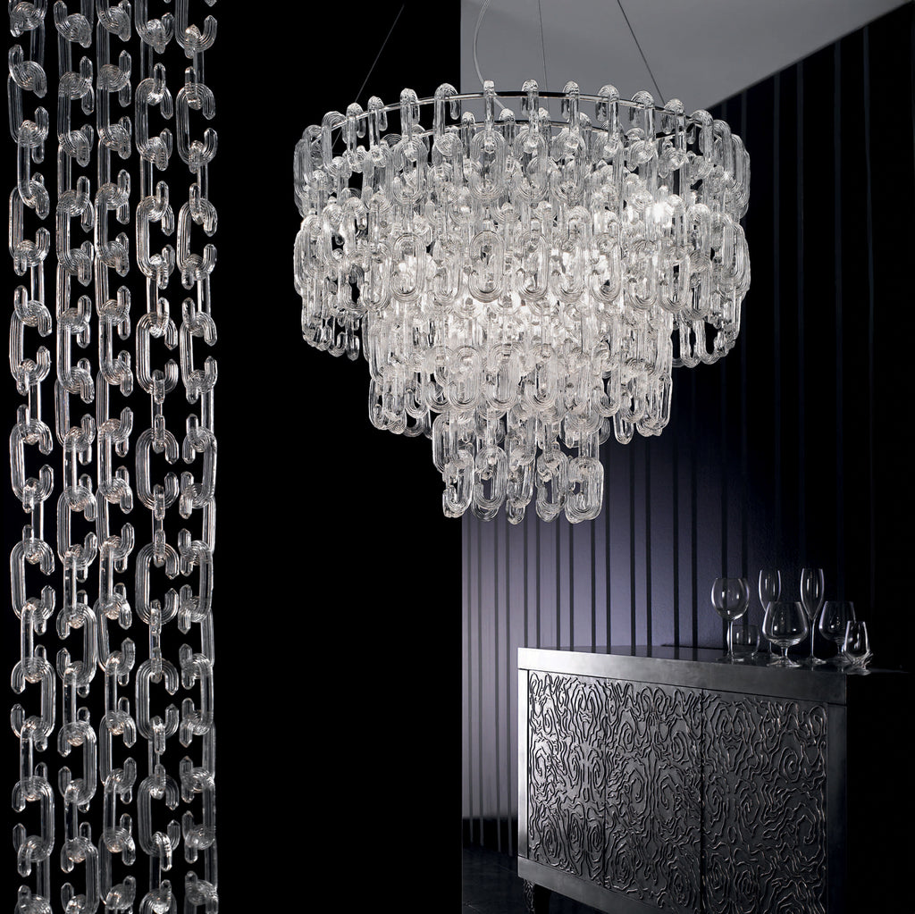 AMARANTO Trasparente Nickel lucido Amaranto Ø 73 cm - H 59 cm