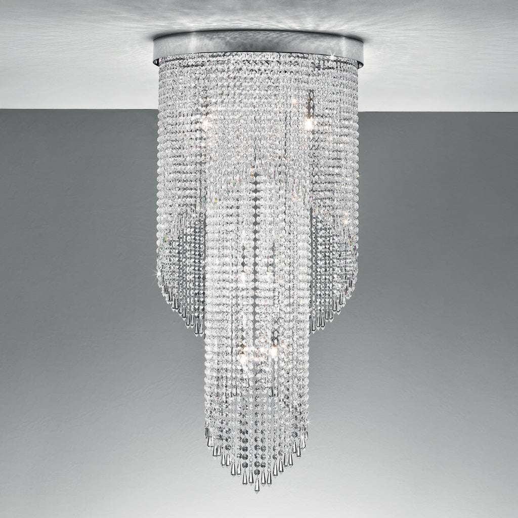 IBISCO Trasparente Cromo lucido Ibisco Ø 50 cm - H 100 cm