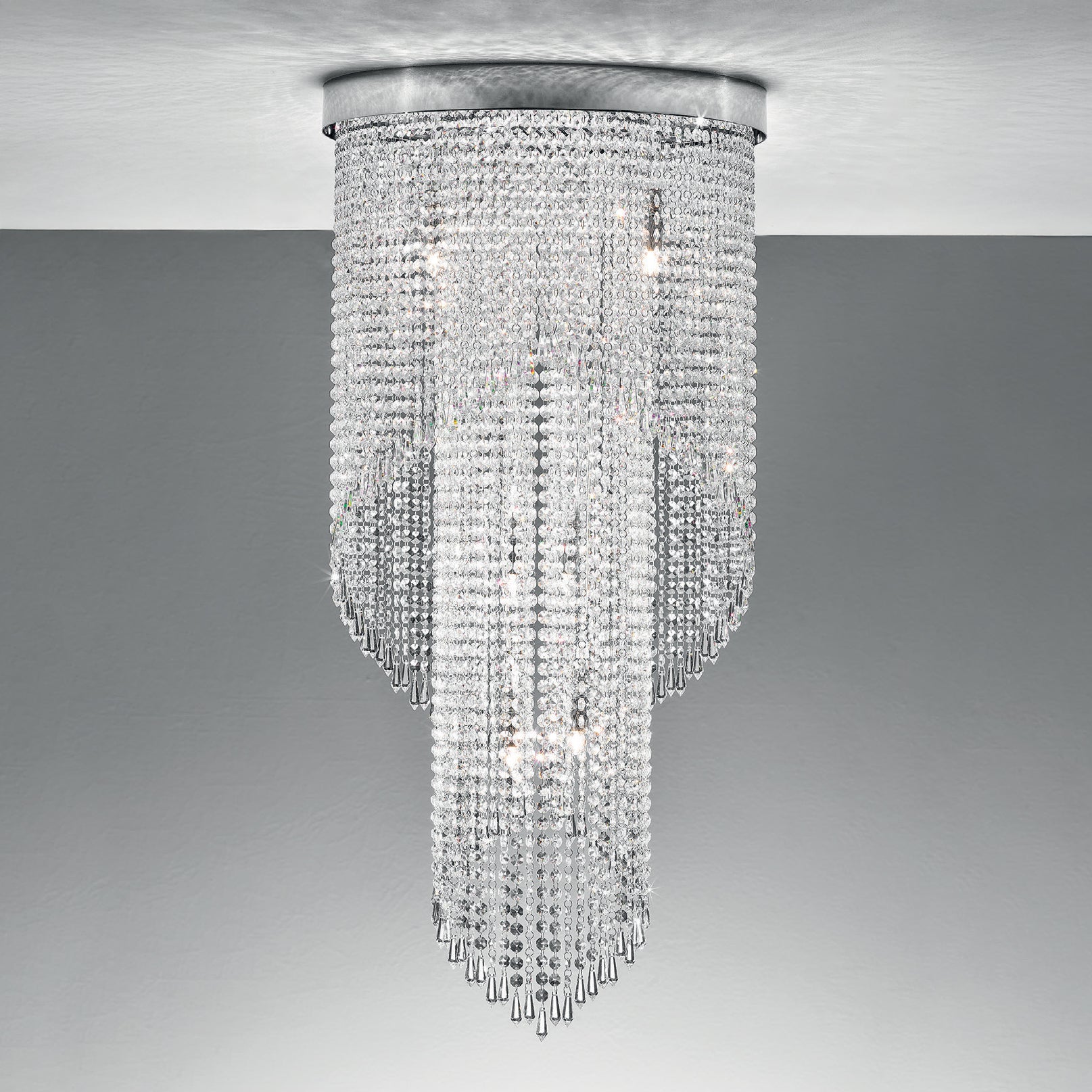 IBISCO Trasparente Cromo lucido Ibisco Ø 50 cm - H 100 cm