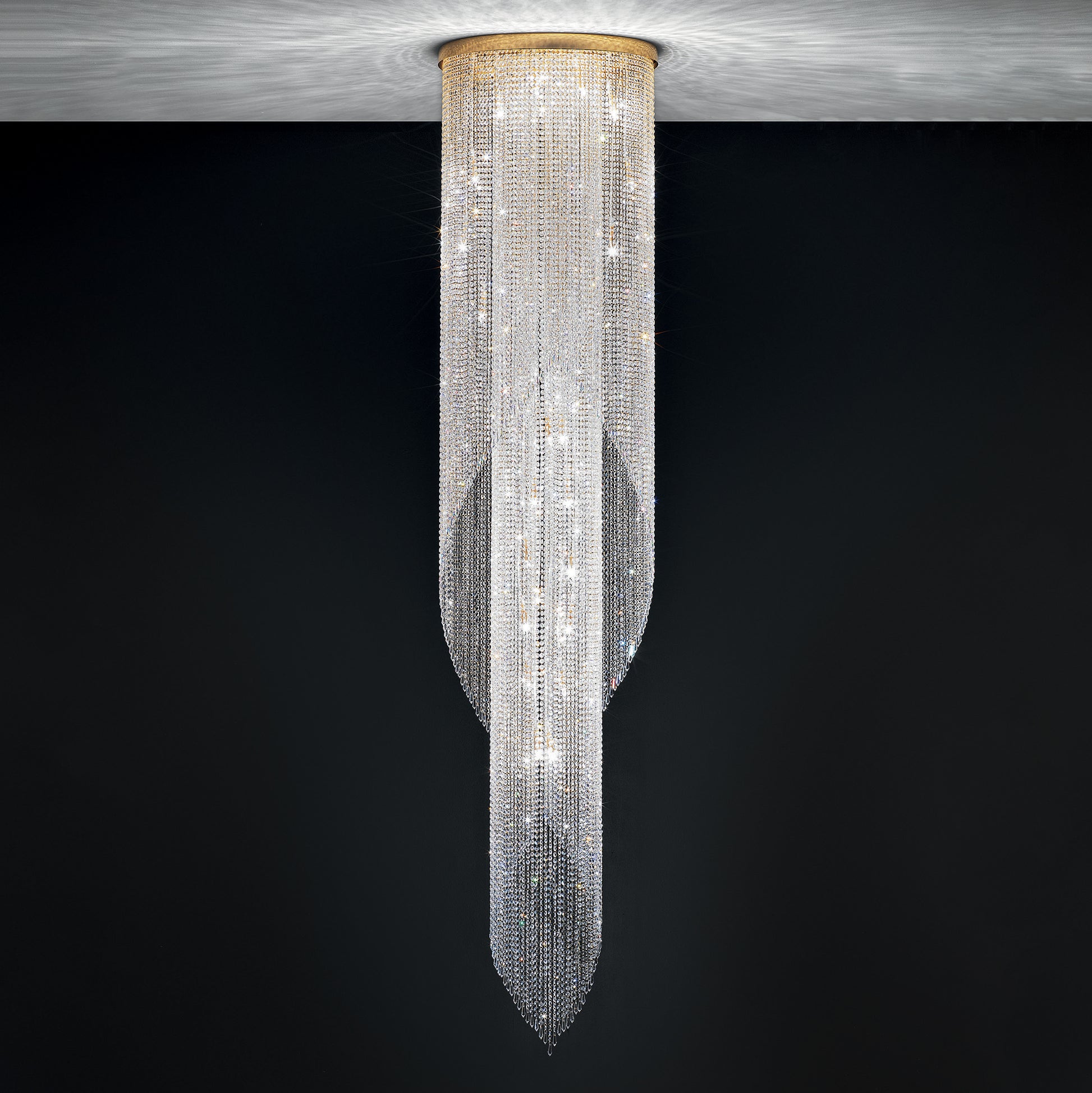 IBISCO Trasparente Oro lucido 24 carati Ibisco Ø 70 cm - H 300 cm