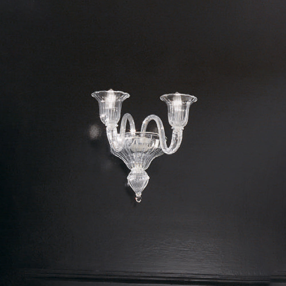 SAN MARCO applique Trasparente Nickel lucido San Marco Applique 2L