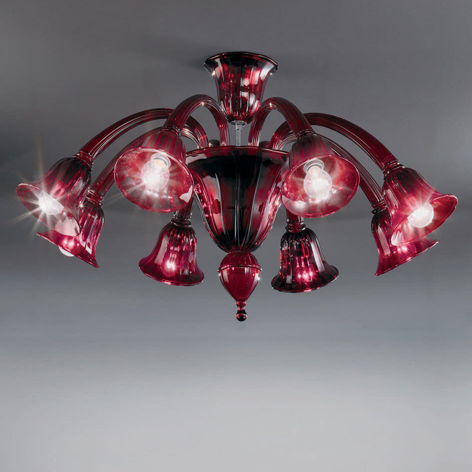 SAN MARCO plafoniera Rosso Nickel lucido