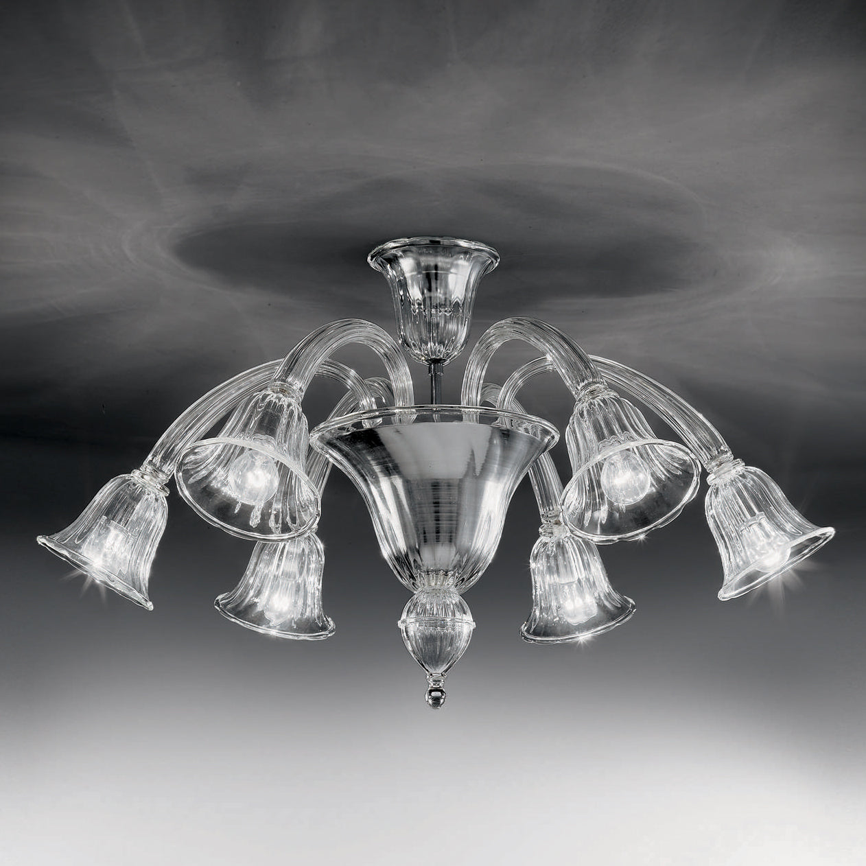 SAN MARCO plafoniera Trasparente Nickel lucido