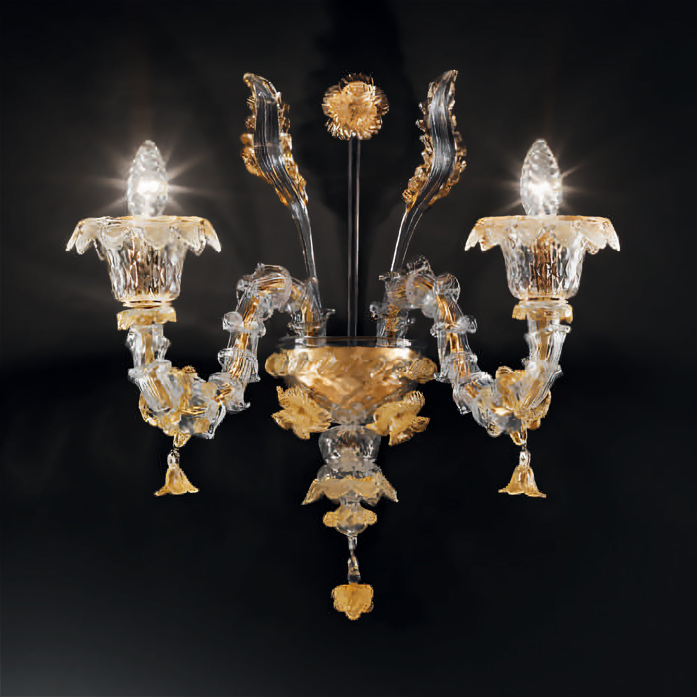 CA REZZONICO applique Multicolore Cromo lucido Ca Rezzonico Applique L 51 cm - H 47 cm - SP 29 cm - 2L