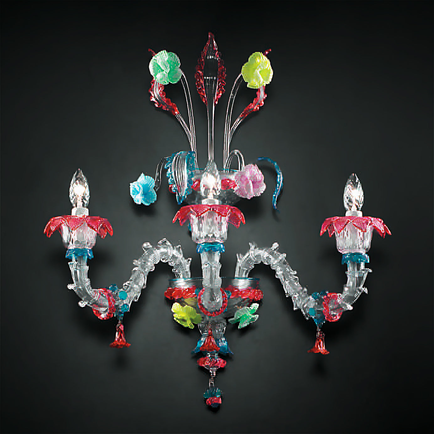 CA REZZONICO applique Multicolore Cromo lucido Ca Rezzonico Applique L 70 cm - H 65 cm - SP 41 cm - 3L