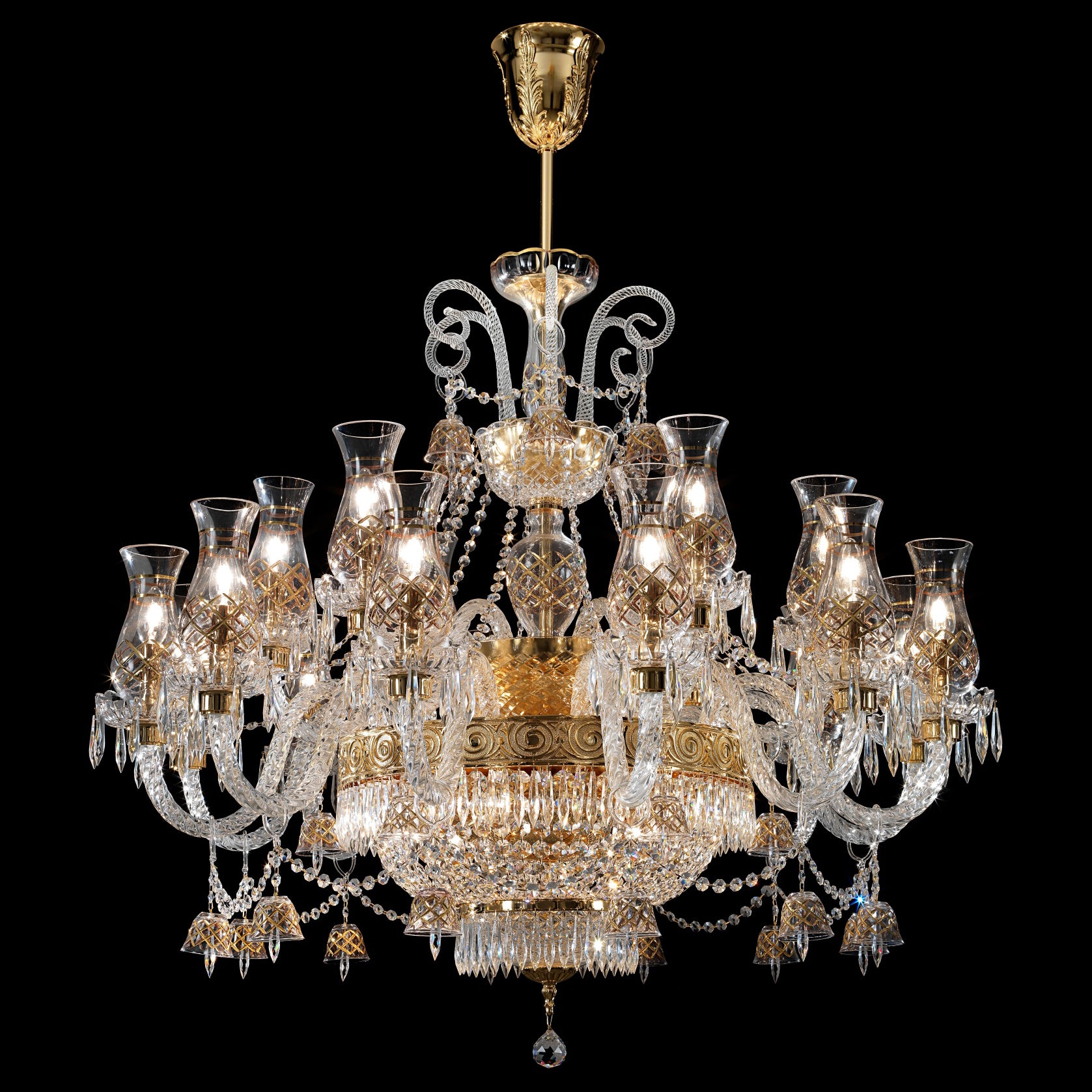 GIUDITTA Trasparente Oro lucido 24 carati Giuditta Ø 110 cm - H 130 cm