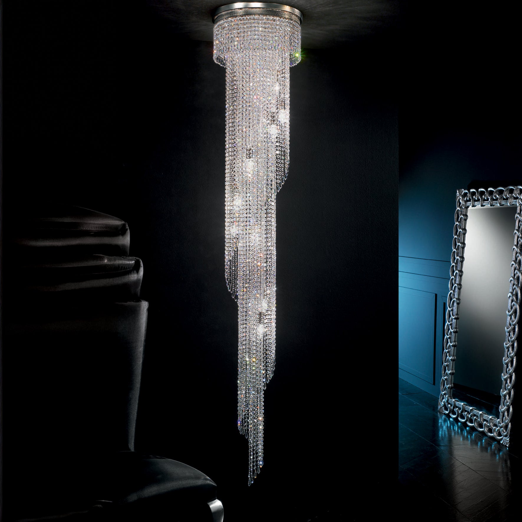 ALBUCA Trasparente Nickel lucido Albuca Ø 42 cm - H 200 cm