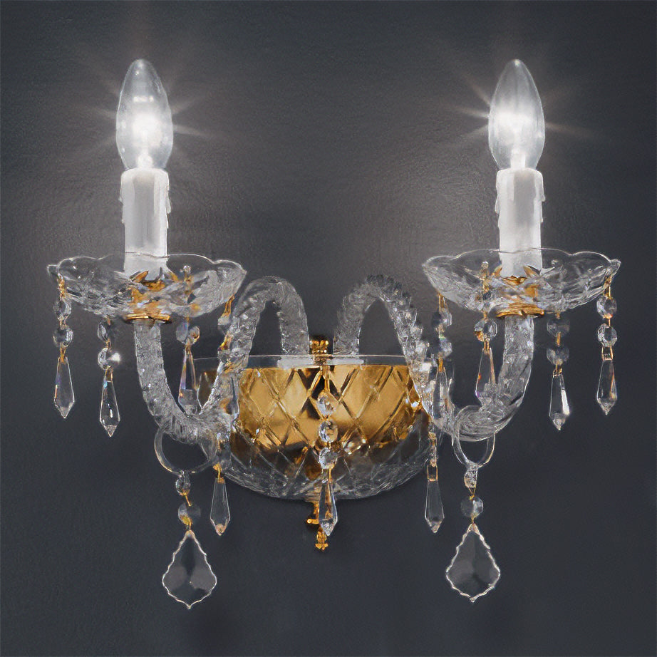 ADELAIDE applique Trasparente Oro lucido 24 carati Adelaide Applique 2L