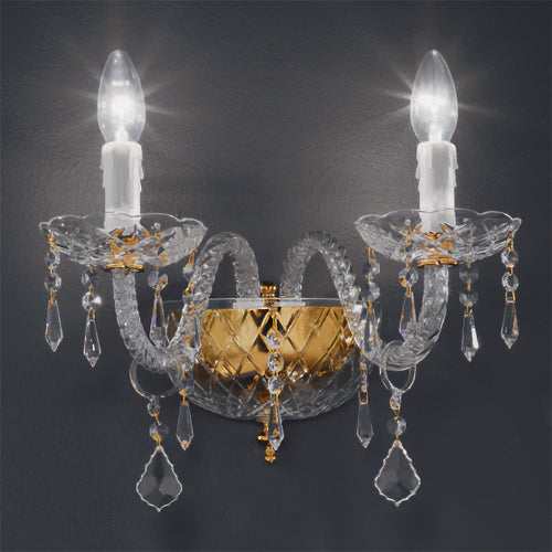 ADELAIDE applique Trasparente Oro lucido 24 carati Adelaide Applique 2L